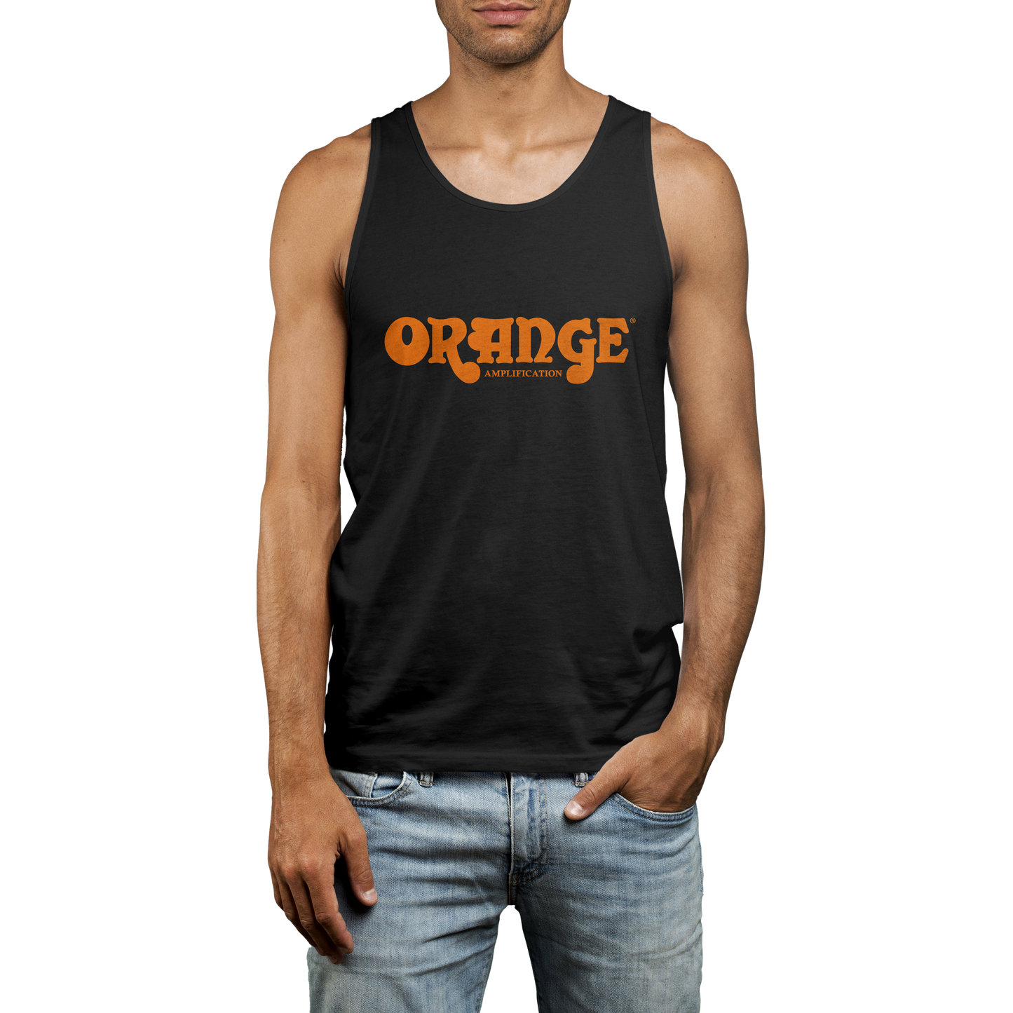 Classic Orange Logo Vest Top