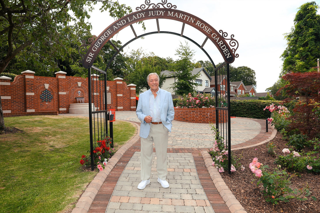Orange Amps founder donates Strawberry Field rose garden honouring Sir George Martin and Lady Judy Martin