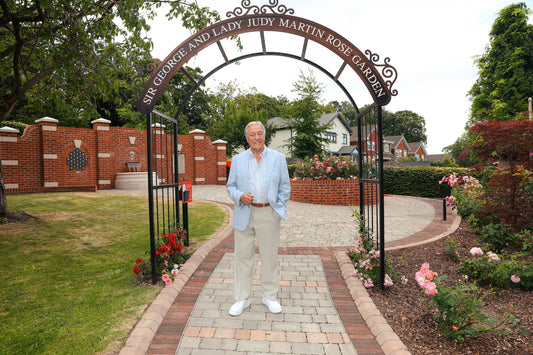 Orange Amps founder donates Strawberry Field rose garden honouring Sir George Martin and Lady Judy Martin