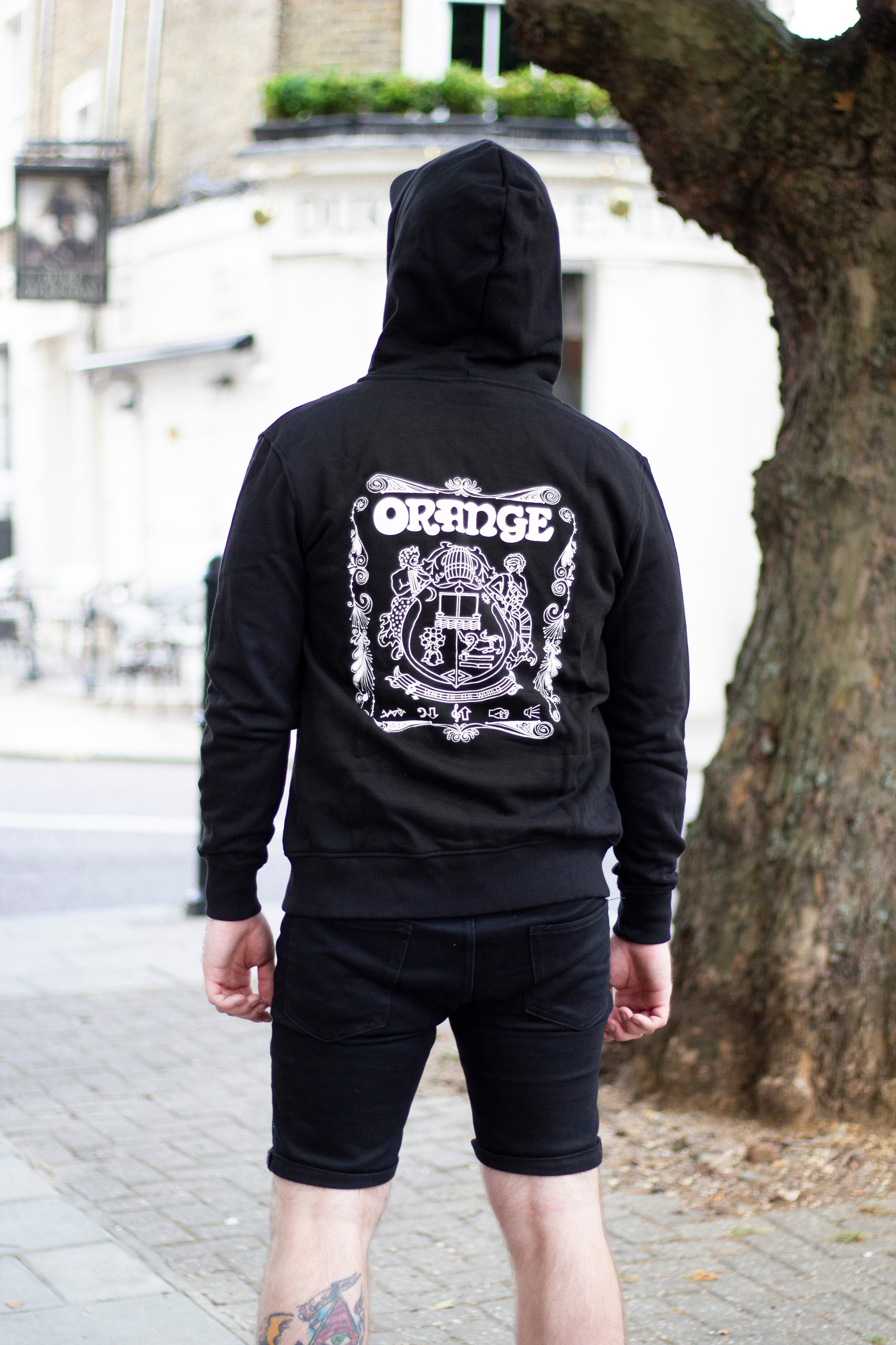 Orange Crest Hoodie | heavyweight hoodie with classic crest logo