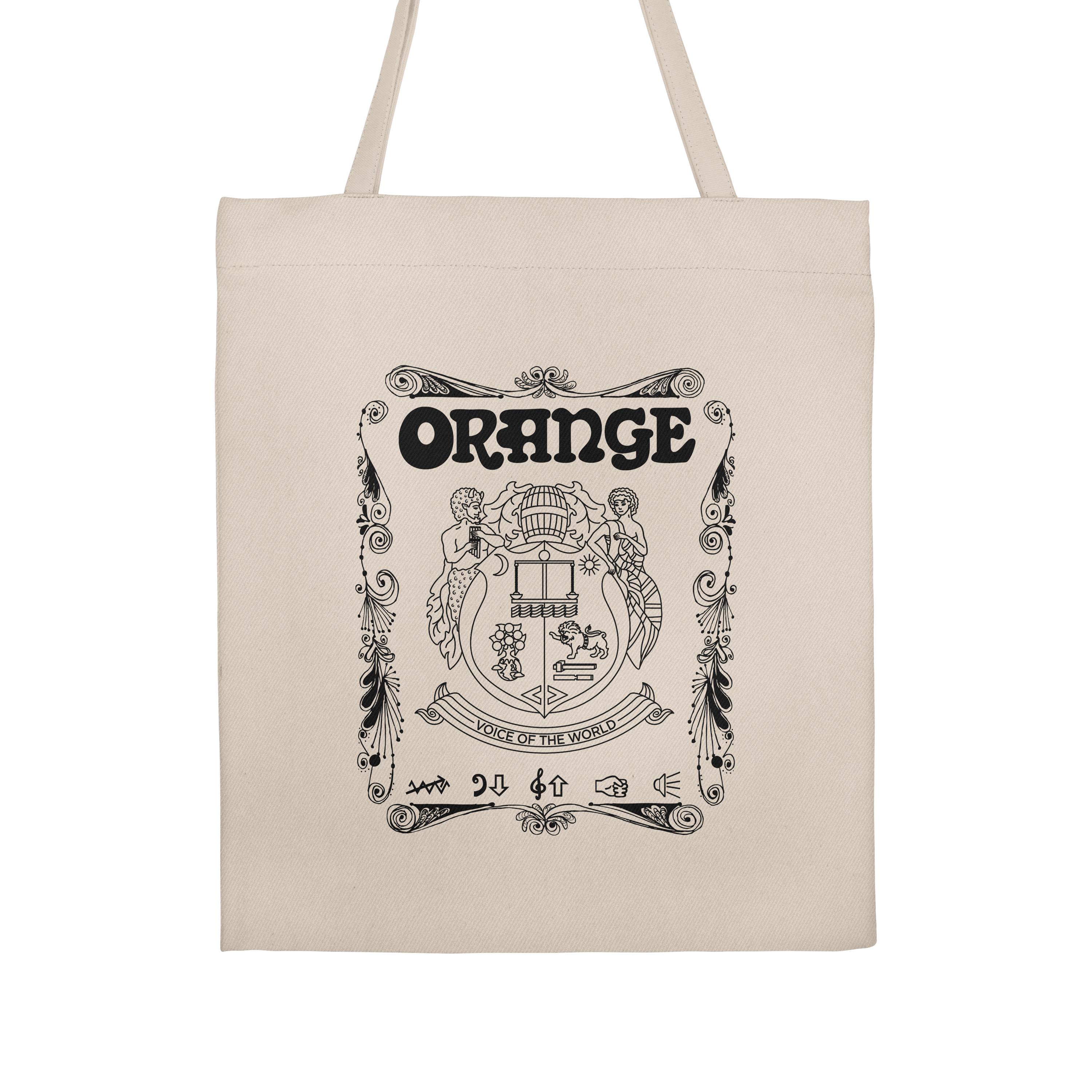 Orange Tote Bag | bold woven polypropylene or cotton canvas bag