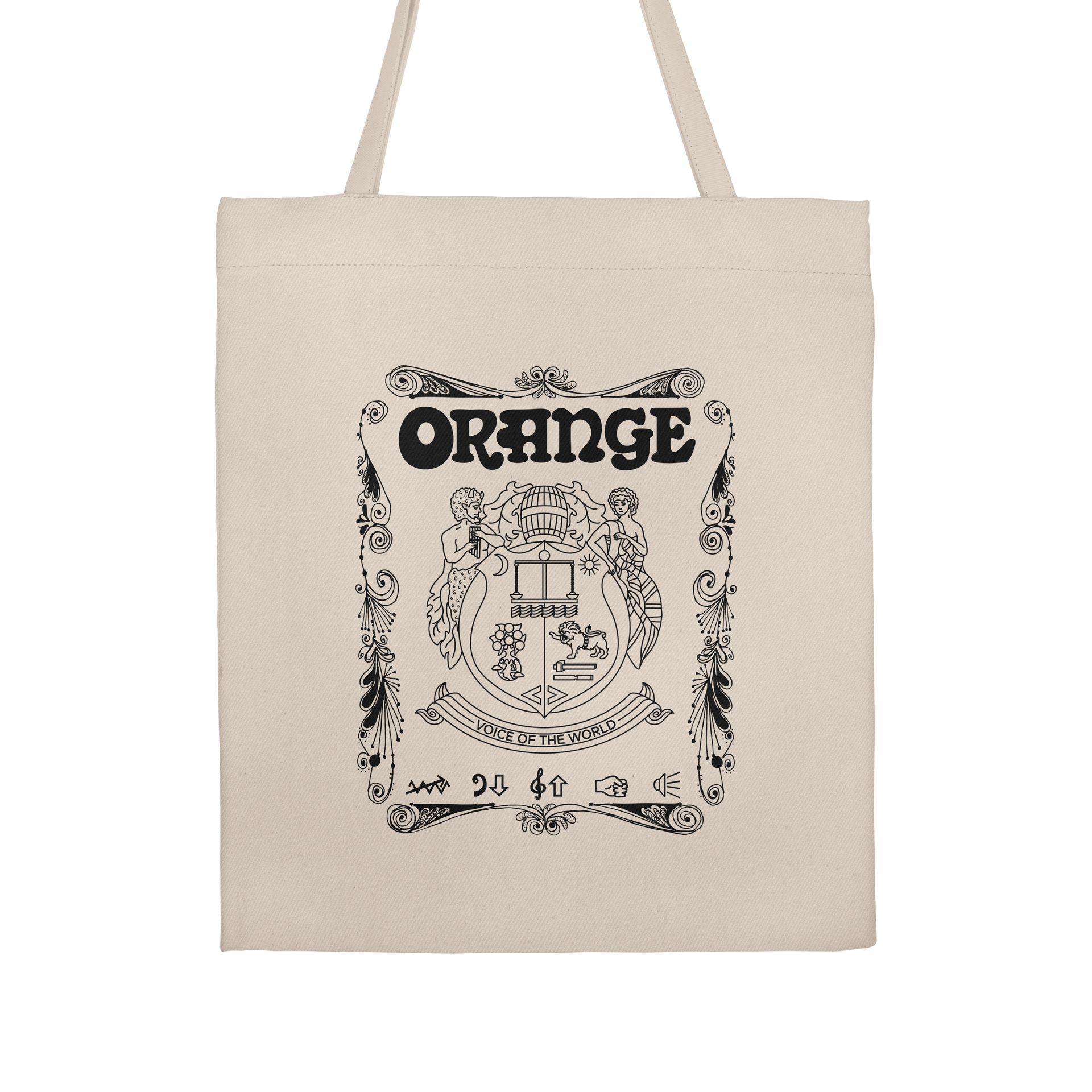 Orange Tote Bag | bold woven polypropylene or cotton canvas bag