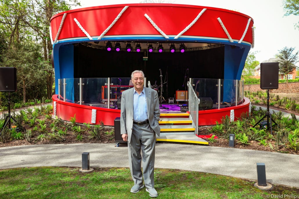 Cliff Cooper in front of the Strawberry Field Bandstand.
(Photo Credit: David Phillips)