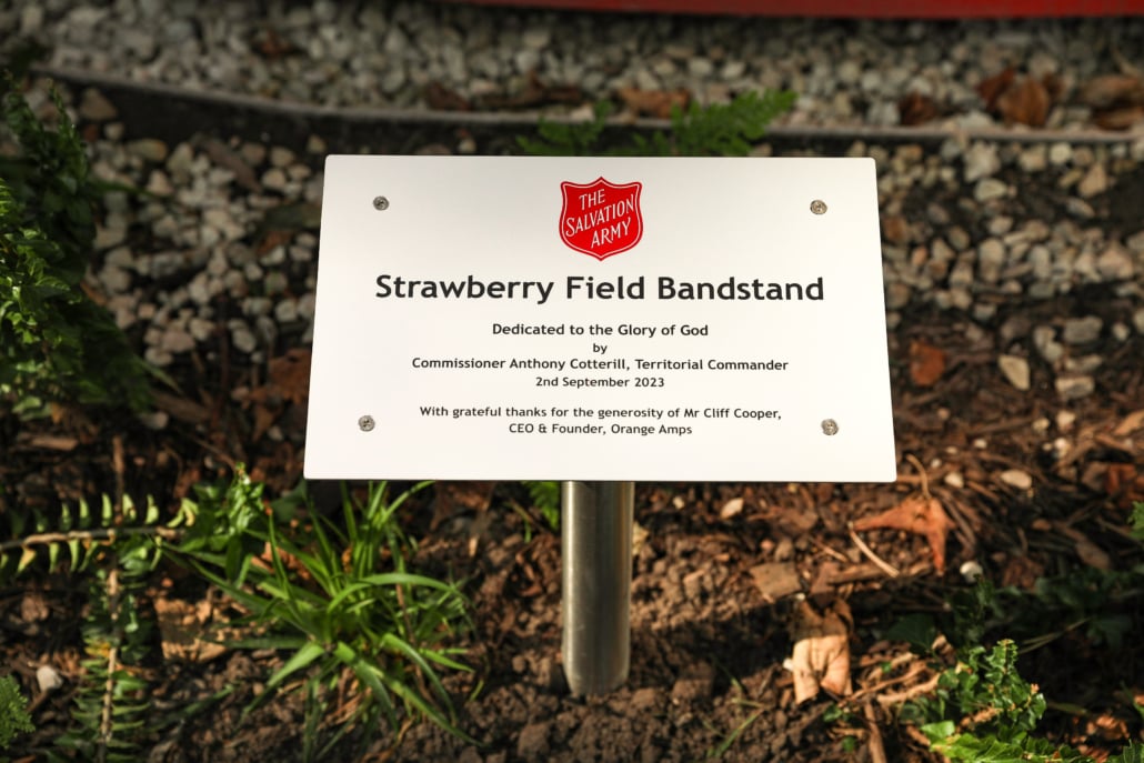 Strawberry Field plaque
(Photo Credit: David Phillips)